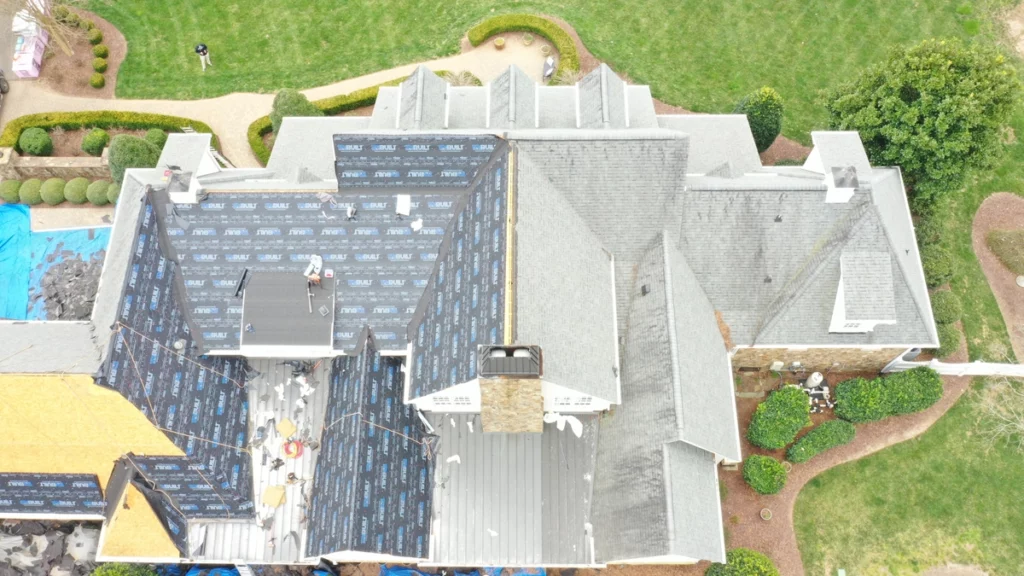 luxurious house asphalt roof replacement process
