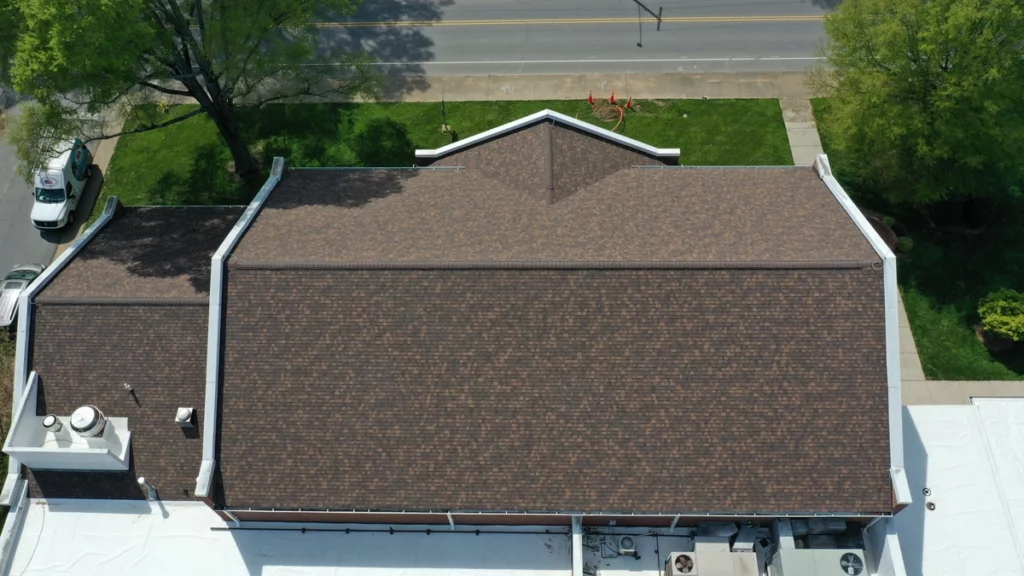 house roof replaced by professional construction crew